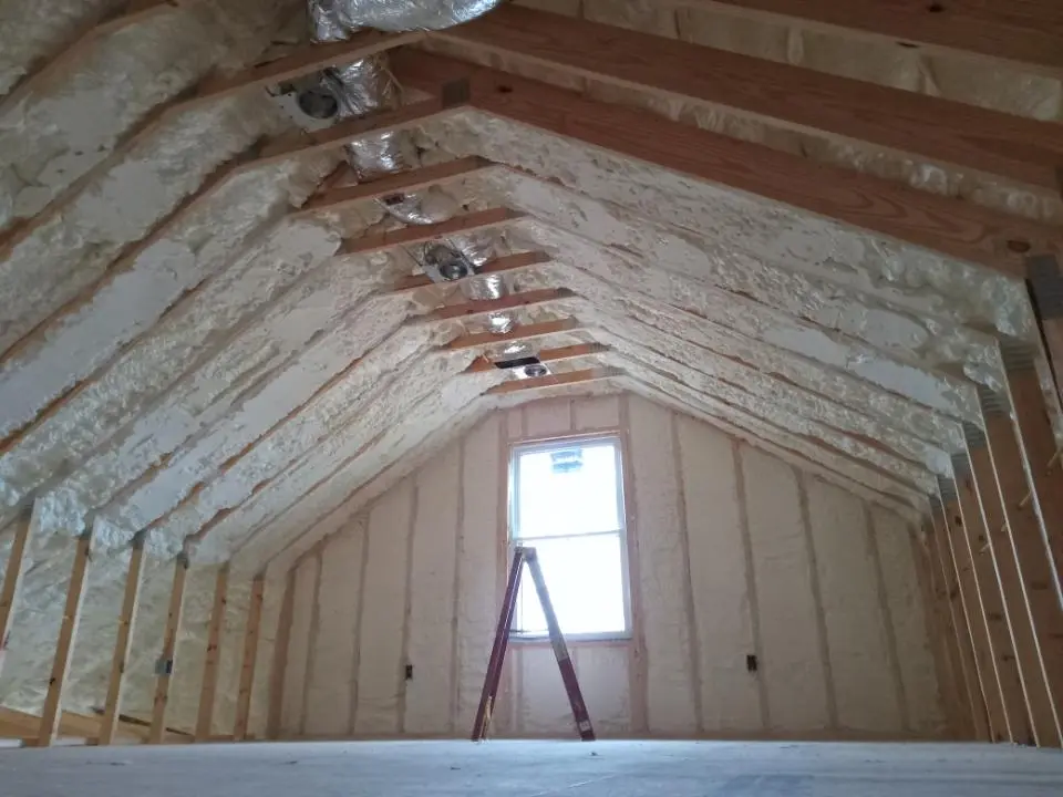 Spray foam roofing application for Crawl Space Insulation project in Papillion